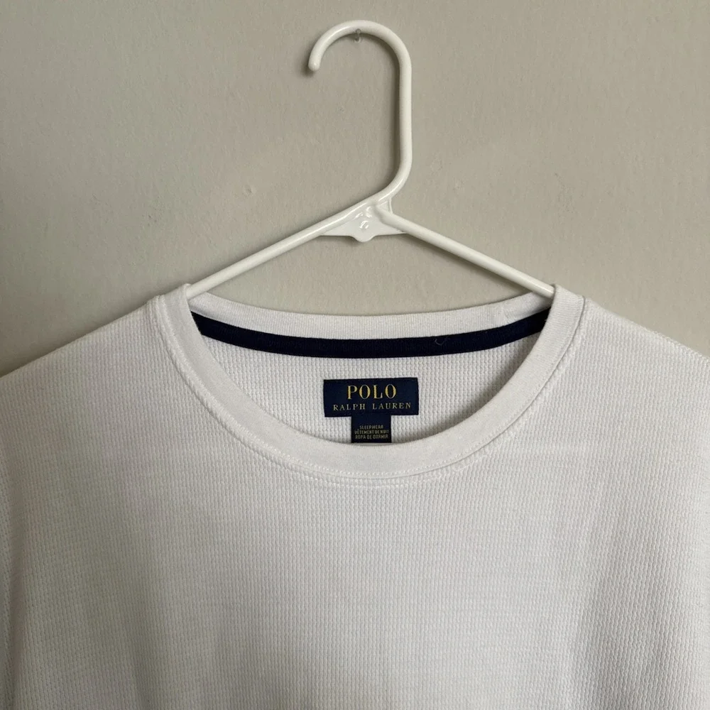 Polo Ralph Lauren Thermal Sweatshirt‎  Long Sleeve Sweater Mens Size XL STAINED